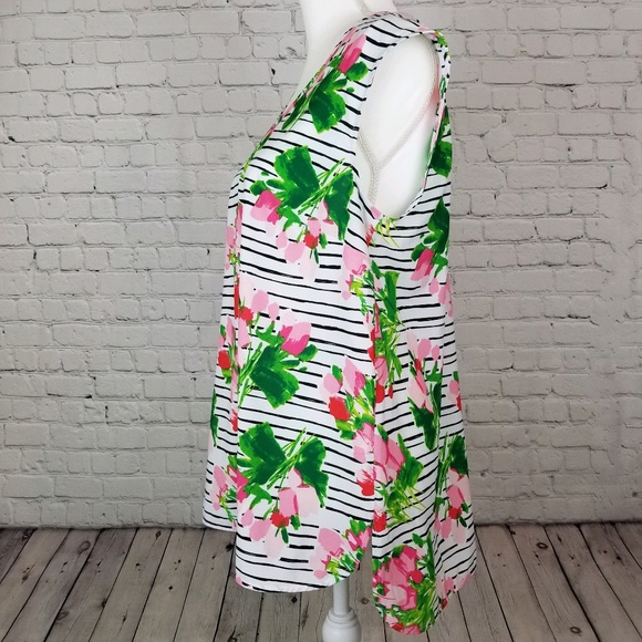 🛍️ SALE Merona Floral Striped Top - Picture 3 of 4